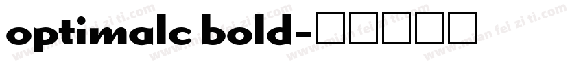 optimalc bold字体转换